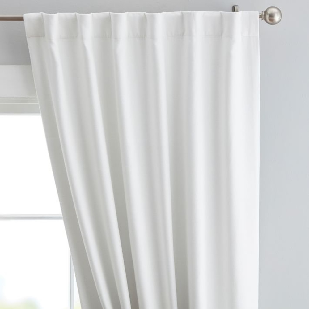 NWT Pottery Barn Teen Cotton Chenille curtains/ set of 2/ Ivory/44 by 96